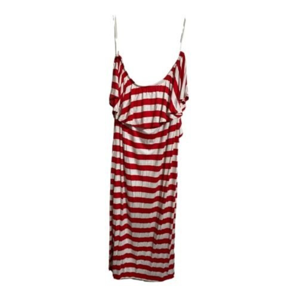 Asley Stewart Women's Tube Dress Maxi Stretch Knit Strip MultiColor Size 2X Plus